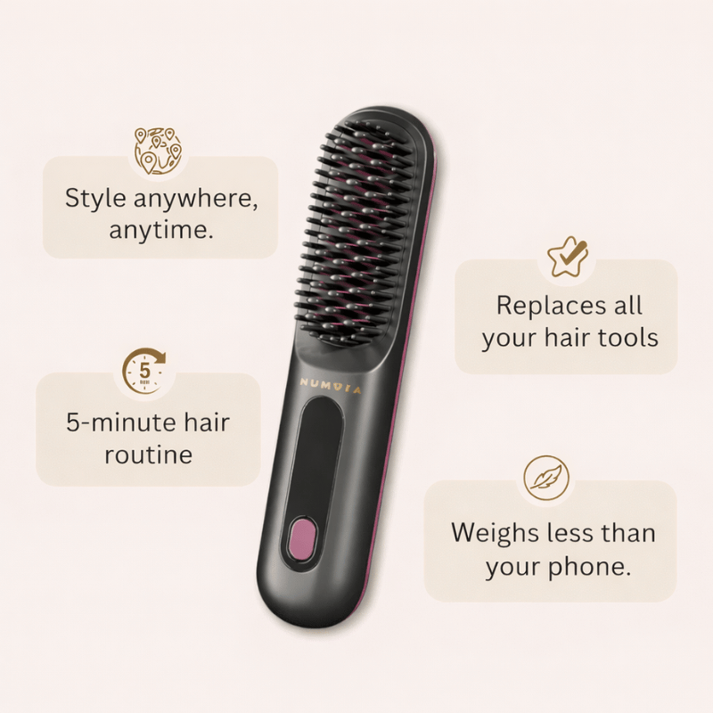 Lumvik Portable Straightener Brush - GoBrush PRO
