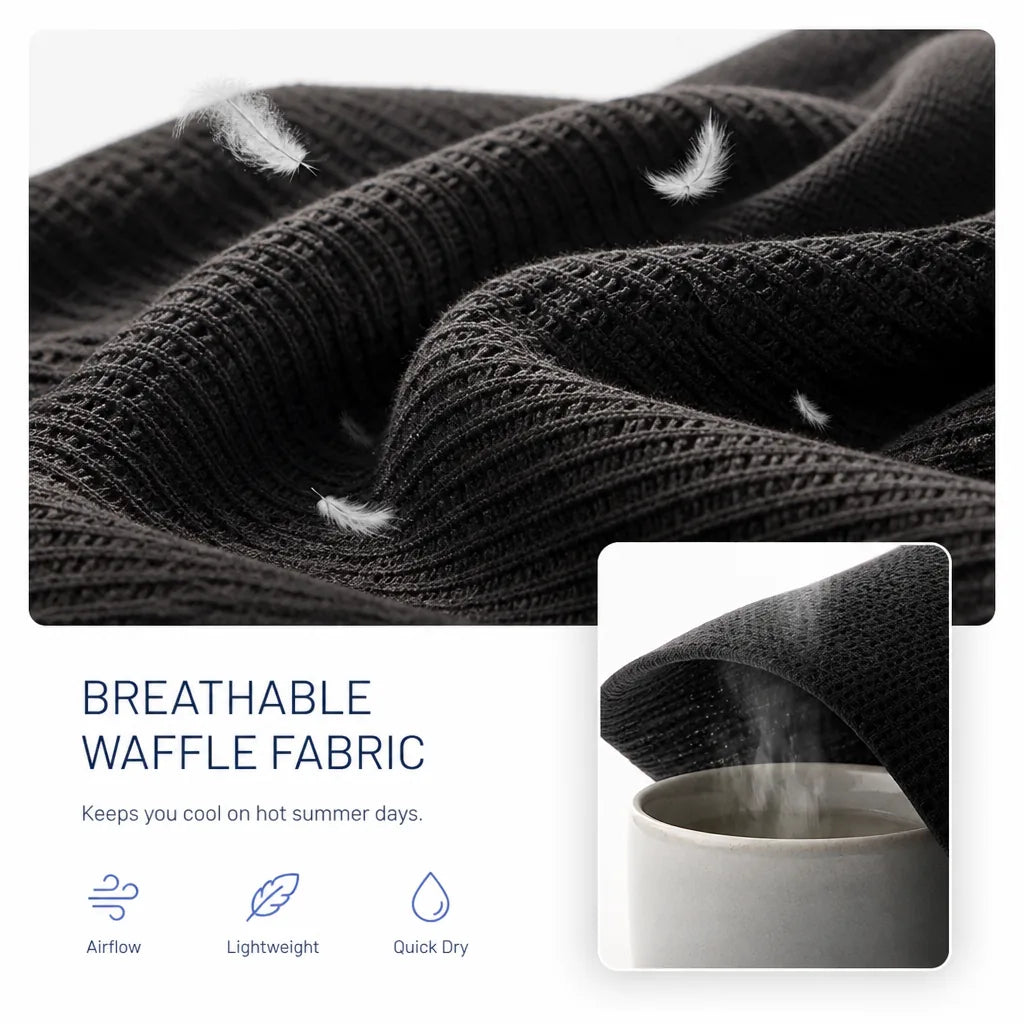 Men's Textured Waffle-Knit Casual Shorts