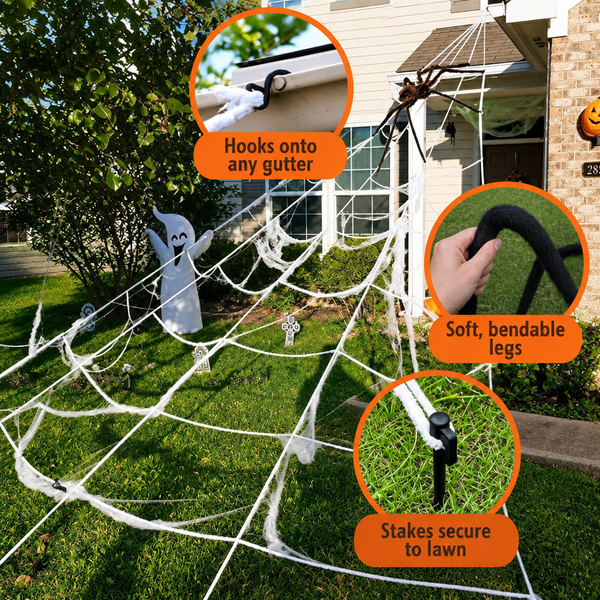 Installation tips: hook onto a gutter, bendable legs, stake into the lawn