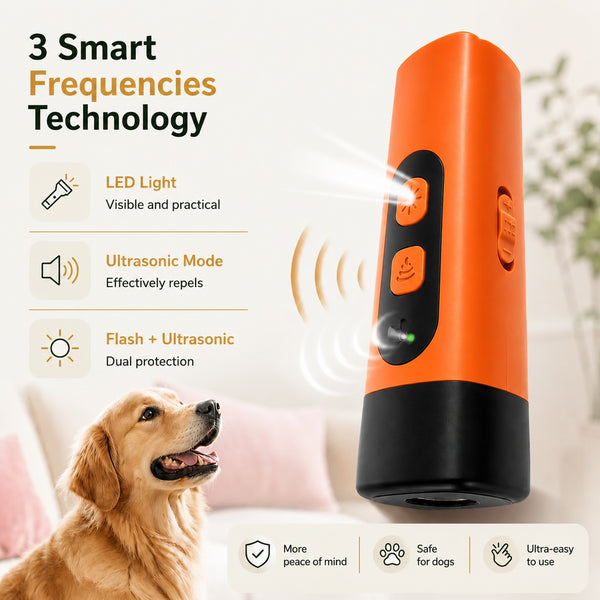 Ultrasonic anti-bark device held in hand