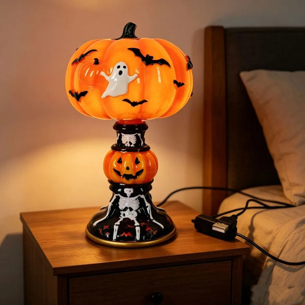 Ghost pumpkin Halloween lamp